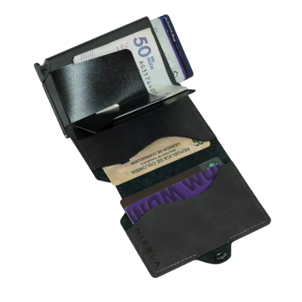 Billetera Niebla Slim Gris - RFID - Personalizable