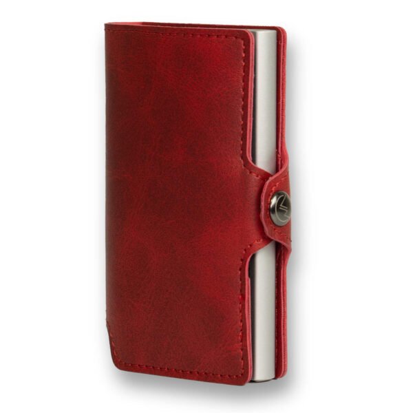 Billetera Minimalista Roja RFID